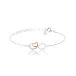 1444 MINET Rose gold stříbrný náramek FOREVER LOVE Délka: 27