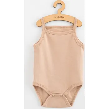 Kojenecký body Kojenecké body bez rukávů New Baby Classic II světle béžové holka, velikost 74 (6-9)