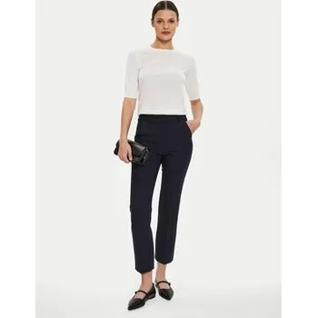 Dámské oblečení Weekend Max Mara Dámské kalhoty Freda 2425136031 Tmavomodrá Regular Fit 42