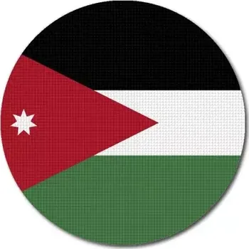 Vlajka Pelisport Jordánská vlajka kulatá tisk ø 45 mm