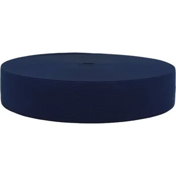 Pruženka hladká šíře 40 mm galonová barevná POL, barva Modrá tm. (330)