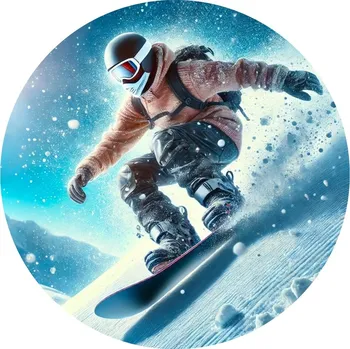 Jedlá dekorace na dort Jedlý papír snowboardista