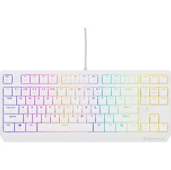 Klávesnice Genesis herní klávesnice THOR 230/TKL/RGB/Outemu Brown/Drátová USB/US layout/Bílá