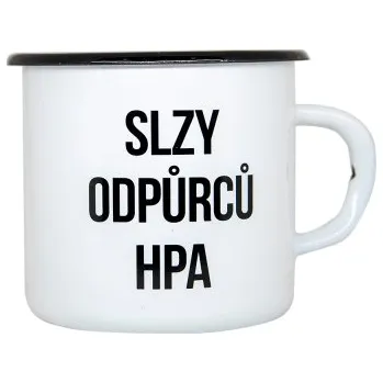 Plechový hrnek "Slzy odpůrců HPA" - Bílý