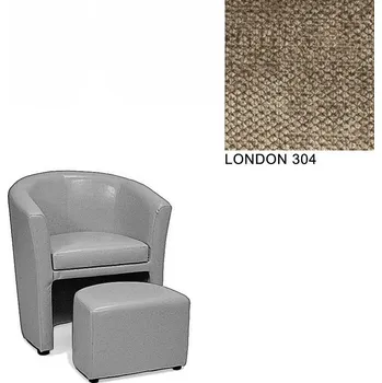 Křeslo Klubové křeslo AVA HOLGER I, s taburetkou, LONDON 304