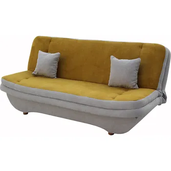 Pohovka PONTON 2 - pohovka - látka světle šedá / hořčicová Alfa 17/20 - bez dekorační lišty (FE) - kolekce "E" (K250-Z)