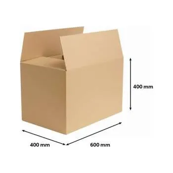 Archivační box Klopová krabice - 3vrstvá, 600 x 400 x 400 mm, 1 ks