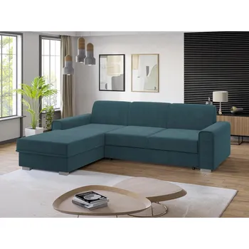 Sedací souprava Falco Rohová sedací souprava LUBOR rozkládací s úložným prostorem, levá, tyrkysová Enjoy 43