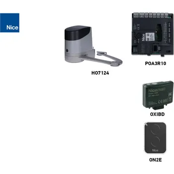 Pohon brány Jednokřídlá pohonná souprava NICE HOPP - křídlo 2,4 m/250 kg