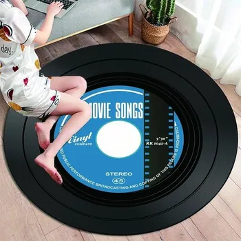 Koberec Koberec s klasickou hudbou pro dětský pokoj | gramofónová deska - 6,180 cm x 180 cm