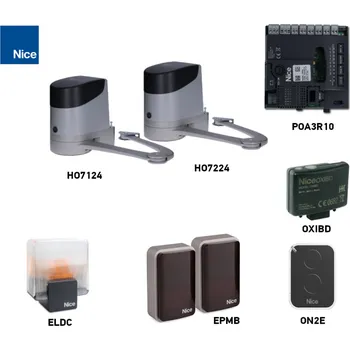 Pohon brány Sada pohonu NICE HOPPKIT pro dvoukřídlou bránu - jedno křídlo 2,4 m/250 kg s příslušenstvím