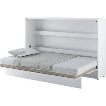 Postel Výklopná postel REBECCA BC-05P, 120 cm, bílá lesk/bílá mat