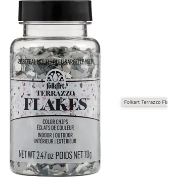 Pudr Folkart Terrazzo Flakes Teal-Multi 70g