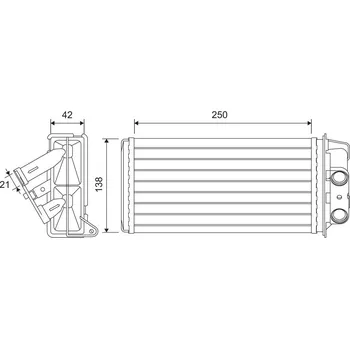 Výměník tepla, vnitřní vytápění, , VALEO, 811619