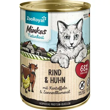 Krmivo pro kočku ZooRoyal Minkas hovězí maso a kuře s brambory 400 g
