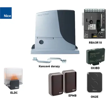 Pohon brány Sada pohonu pro posuvnou bránu do 600kg/8m NICE Robus RB600 (D)