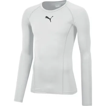 Chlapecké triko Puma LIGA BASELAYER LONG SLEEVE TEE 152 Bílá, Černá