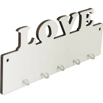 Rám na obraz Fotorámeček věšák na klíče - LOVE - MDF 10x27,5 cm sublimace termotransfer