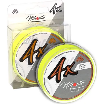 Mikado PLETENÁ ŠŇŮRA - NIHONTO FINE BRAID - 0.20mm/16.6kg/150m - FLUO/ŽLUTÁ - 1 cívka