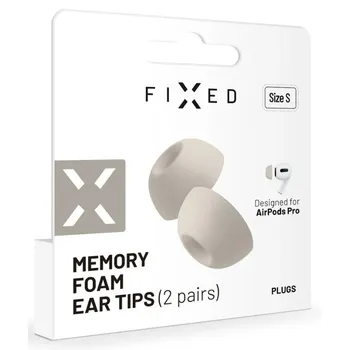 Příslušenství pro sluchátka FIXED Plugs FIXPLF-S 2 sady špuntů z paměťové pěny béžové S