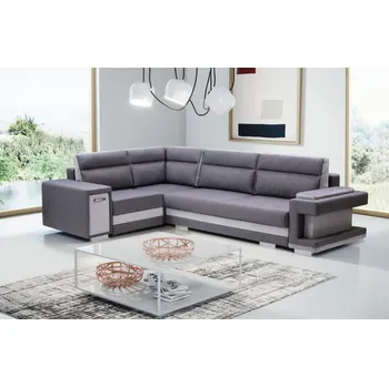 Sedací souprava Falco Rohová sedací souprava Andy 1, rozkládací s úložným prostorem, levá, šedá Inari 94/91