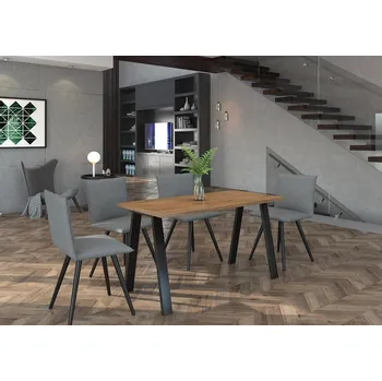 Jídelní stůl Falco Jídelní stůl Kobalt 67x138 dub artisan/černý kov