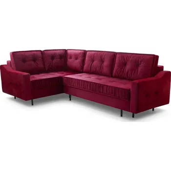 Sedací souprava Falco Rohová sedací souprava AMALIA rozkládací s úložným prostorem, levá, bordó/Monolith 59