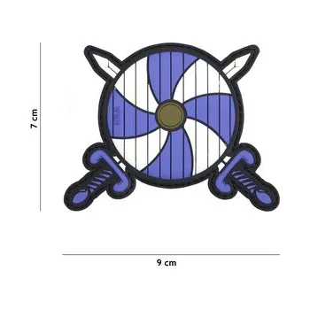 Nášivka Gumová nášivka 101 Inc Viking Shield - modrá
