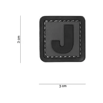 Nášivka Gumová nášivka 101 Inc písmeno J - šedá