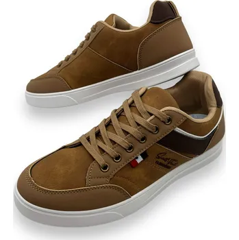 Pánské tenisky Fashion Pánské béžové šnerovací tenisky Barva: Béžová, Velikost: 44