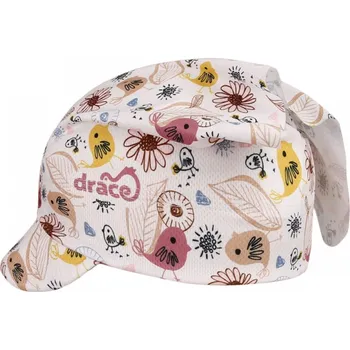 Čepice Funkční šátek Dráče - Emily kšilt 42, bílá, ptáčci Barva: Bílá, Velikost: M 52-54