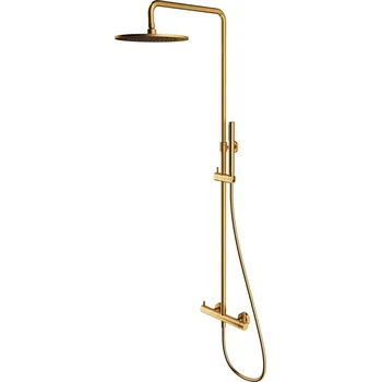 Sprchový set Omnires Y sprchová sada na stěnu s dešťovou sprchou zlatá Y1244MGL