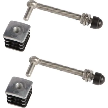 LOCINOX Nerezový oskový závěsný pant pro branku s hliníkem vyztuženou záslepkou, 1 pár GBM12-DP40 40x40 (LCX-GBM12-DP40-150)