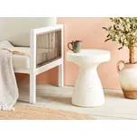 Odkládací stolek bílý terrazzo efekt MgO sklolaminát odolný proti UV záření boho moderní styl interiér exteriér obývací pokoj Beliani