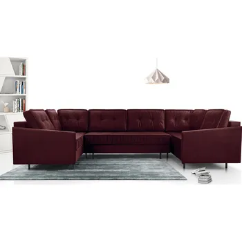 Sedací souprava Falco Rozkládací sedací souprava do U ALADIN s úložným prostorem, vínová