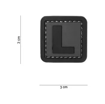 Nášivka Gumová nášivka 101 Inc písmeno L - šedá