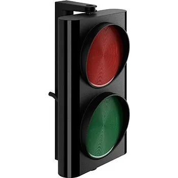 Pohon brány Dvoukomorový semafor, zelený/červený, LED, 24 V, nylonové tělo, IP56