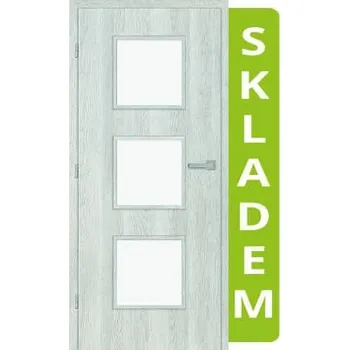 Interiérové dveře VILEN DOOR Interiérové dveře Deni 3/3 - Jasan šedý 70/197 cm