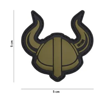 Nášivka Gumová nášivka 101 Inc Viking Helmet - olivová