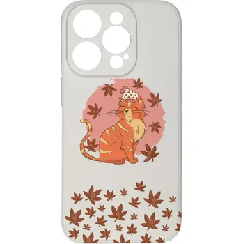 Pouzdro na mobilní telefon Kryt Kočka v listí pro iPhone 15 Pro Max
