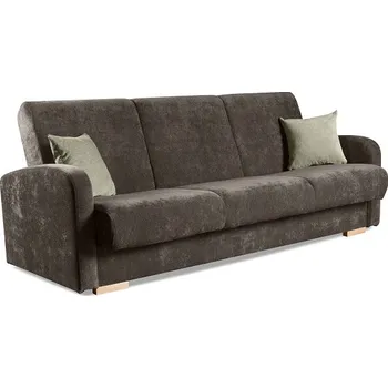 Pohovka LAOSA - rozkládací pohovka, látka ČOKOLÁDOVÁ Matana 20/ polštáře béžová Matana 17/nožky buk -(LIMBA kanapa=2balíky) kolekce "MP" (K250-S)