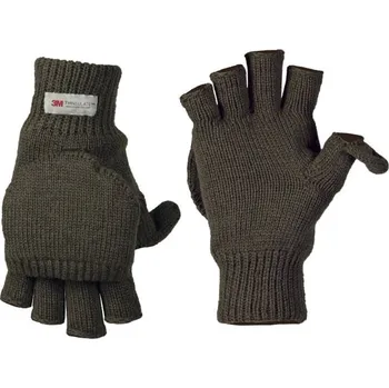 Rukavice MIL-TEC Rukavice KLAPP prstové s překrytím ZELENÉ L ZELENÁ - OLIV