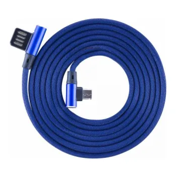 Datový kabel Sbox USB->Micro USB 90 M/M 1.5m USB-MICRO-90BL blueberry blue