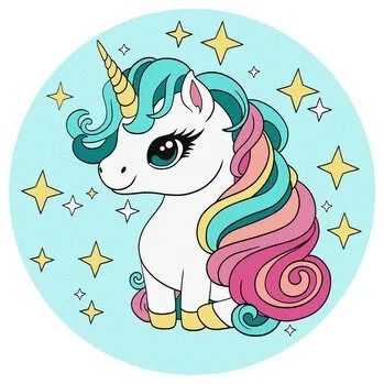 Set školních potřeb Malowanie po numerach - Mały jednorożec 19cm