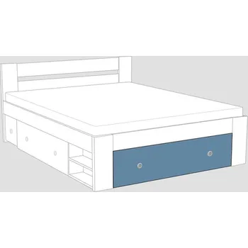 Postel Čelo k posteli REA LARISA UP 160x200, čílko 2, POW. BLUE