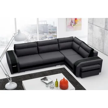 Sedací souprava Falco Rohová sedací souprava Association, rozkládací s úložným prostorem, pravá, šedá/černá, Inari 96/100