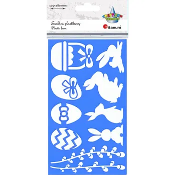 Plastová šablona, VELIKONOCE, 10,5 x 18 cm, 1ks