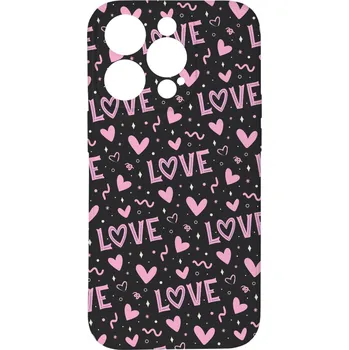 Pouzdro na mobilní telefon Kryt Love černý pro iPhone 15 Pro