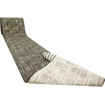 Koberec Balta Běhoun sisalový oboustranný Brussels 205467/10110 Moderní antracitový krémový Šíře: 80 cm