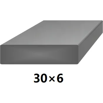 Stavební profil Plochá plná ocelová tyč 30x6 mm (pásovina), bez povrchové úpravy 6 m (J-P30x6-6)